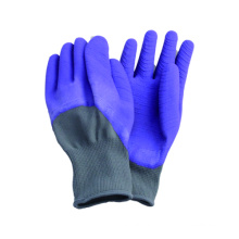 13G Polyster Liner Latex beschichtet offenen Handschuh